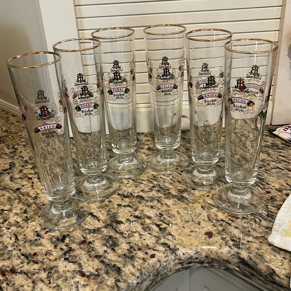 Lindemans set of 6 glasses
